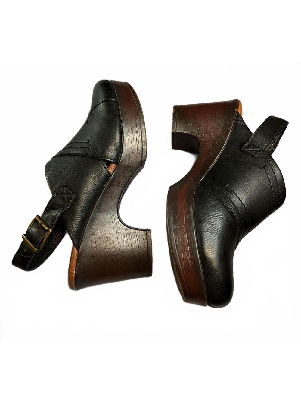 b.o.c. Cecila Black Platform Clogs // Chunky 90s Style Mule Slides - Picture 3 of 7